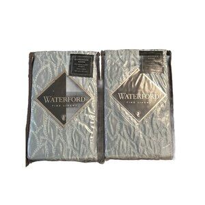 Set Of 2 Waterford Springdale Design eurosham Blue 26”x26” Bedding Decorative